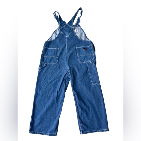 Dickies Bib Overalls Blue Relaxed Fit Carpenter Denim Workwear Men’s Size XL - Picture 3 of 5
